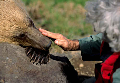 Charlie Russell and his beloved Bisquit